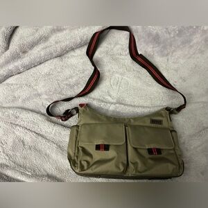 VTG Esprit Y2K Olive Nylon Crossbody Bag